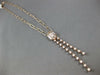 1.16CT DIAMOND 14K ROSE GOLD ROUND & BAGUETTE HEXAGON LARIAT CHANDELIER NECKLACE