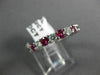 ESTATE 2.52CT ROUND CUT DIAMOND & AAA RUBY 14KT WHITE GOLD ETERNITY RING #22275