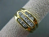 ESTATE WIDE .60CT DIAMOND 14KT YELLOW GOLD 3 ROW MENS GYPSY RING AMAZING! #21524