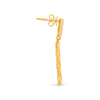 .35CT DIAMOND 14KT YELLOW GOLD 3D OPEN SQUARE RECTANGULAR FUN HANGING EARRINGS