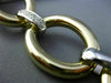 ESTATE WIDE LONG 1.50CT DIAMOND 14K WHITE & YELLOW GOLD 3D CLASSIC OVAL BRACELET