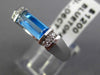 ESTATE 1.42CT DIAMOND & AAA BLUE TOPAZ 14KT WHITE GOLD COCKTAIL RING #21119