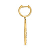 .79CT DIAMOND 18K YELLOW GOLD CIRCLE OF LIFE CHANDELIER HUGGIE HANGING EARRINGS