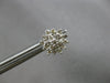 ESTATE .40CT DIAMOND 14KT WHITE GOLD 3D CLASSIC CLUSTER SNOWFLAKE STUD EARRINGS