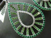 ESTATE LARGE .85CT DIAMOND & MULTI GEM 14KT WHITE GOLD FILIGREE CLIP ON EARRINGS