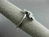 ESTATE WIDE .69CT DIAMOND & AAA SAPPHIRE 14KT WHITE GOLD TRIANGULAR CIRCLE RING