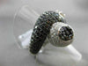 ESTATE LARGE 3.00CTW BLACK & WHITE DIAMOND 18KT WHITE GOLD YIN & YANG FUN RING