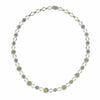 12.16CT WHITE & FANCY YELLOW DIAMOND 18K 2 TONE GOLD 3D FLOWER ETERNITY NECKLACE