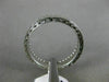 ANTIQUE .43CT DIAMOND 18KT WHITE GOLD 3D FILIGREE ETERNITY WEDDING RING #6278
