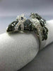 ESTATE MASSIVE 4.36CT WHITE & BLACK DIAMOND 14K WHITE GOLD 3D INFINITY LOVE RING