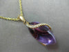 ESTATE 9.80CT DIAMOND & AMETHYST 18KT ROSE GOLD MARQUISE SHAPE FLOATING PENDANT