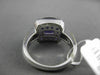 ESTATE WIDE 4.84CTW DIAMOND & AAA AMETHYST 14KT WHITE GOLD HALO EXTRA FACET RING