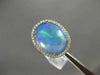 LARGE 7.80CT DIAMOND & AAA OPAL 14KT YELLOW GOLD CLASSIC OVAL DOUBLE HALO RING