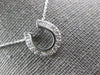 ESTATE .26CT DIAMOND 14KT WHITE GOLD CLASSIC HORSE SHOE LUCKY FUN PENDANT #26969
