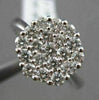 ESTATE 1.0CT DIAMOND 14KT WHITE GOLD CLUSTER HEXAGON PROMISE FRIENDSHIP RING