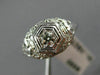 ANTIQUE .15CT DIAMOND 14KT WHITE GOLD 3D CLASSIC FILIGREE ENGAGEMENT RING #19970