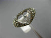 ESTATE 1.26CT WHITE & CHOCOLATE FANCY DIAMOND 18KT WHITE GOLD 3D HEART LOVE RING