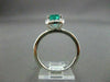 ESTATE 1.31CT AAA EMERALD & DIAMOND 14KT WHITE GOLD HALO ENGAGEMENT RING #22244