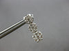 1.0CT DIAMOND 14KT WHITE GOLD 3D MULTI FLOWER JOURNEY SCREWBACK HANGING EARRINGS