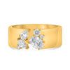 WIDE .73CT DIAMOND 14KT YELLOW GOLD 3D MULTI SHAPE SIX STONE TENSION LOVE RING