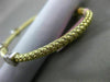 ESTATE .25CT DIAMOND 14K WHITE & YELLOW GOLD HEART FLEXIBLE LOVE BANGLE BRACELET