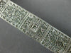 ANTIQUE WIDE & LONG .15CT DIAMOND 14K WHITE GOLD FILIGREE TENNIS BRACELET #26025