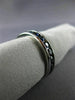 ESTATE 1.20CT AAA ROUND SAPPHIRE 14KT WHITE GOLD 3D CHANNEL ETERNITY RING #22442
