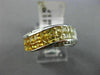 ESTATE 2.72CT DIAMOND YELLOW SAPPHIRE 14K WHITE GOLD GRADUATING CRISS CROSS RING