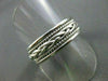 ESTATE WIDE 14KT WHITE GOLD FILIGREE ROPE DESIGN MENS WEDDING RING UNIQUE! #2439