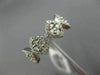 ESTATE LARGE .76CT DIAMOND 18K WHITE GOLD CLUSTER SQUARE SEMI ETERNITY LOVE RING
