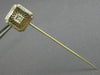 ANTIQUE .03CT OLD MINE DIAMOND 14KT 2 TONE GOLD OCTAGON FILIGREE LAPEL PIN 26194