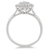 .30CT DIAMOND 14KT WHITE GOLD 3D CLASSIC CLUSTER SQUARE FILIGREE HALO FUN RING