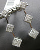 LARGE 1.0CT DIAMOND 18KT WHITE GOLD PRINCESS INVISIBLE GEOMETRICAL FUN EARRINGS
