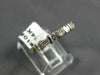 ESTATE .42CT ROUND & BAGUETTE DIAMOND 14KT WHITE GOLD 3D ANNIVERSARY RING #1050
