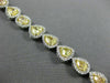 ESTATE 12.37CT WHITE & FANCY YELLOW DIAMOND 18K 2 TONE GOLD LOVE TENNIS BRACELET