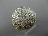 ANTIQUE LARGE .85CT DIAMOND 14K 2 TONE GOLD CIRCULAR FILIGREE ETOILE RING #25471