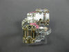 ESTATE WIDE 2.40CT DIAMOND 18KT TRI COLOR GOLD 3D SEMI ETERNITY CRISS CROSS RING