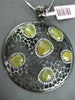 ESTATE LARGE 1.36CT DIAMOND & YELLOW SAPPHIRE 14K BLACK GOLD 3D FILIGREE PENDANT