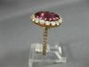 ESTATE LARGE 7.30CT DIAMOND & AAA PINK TOURMALINE 18KT ROSE GOLD ENGAGEMENT RING