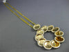 ESTATE EXTRA LARGE 1.98CT DIAMOND 18KT YELLOW GOLD 3D FLOWER BY THE YARD PENDANT