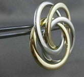 ANTIQUE LARGE 14K WHITE YLW GOLD CLETIC KNOT PIN BROOCH #20843