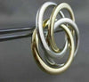ANTIQUE LARGE 14K WHITE YLW GOLD CLETIC KNOT PIN BROOCH #20843