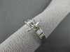 ESTATE .48CT DIAMOND 14KT WHITE GOLD BAGUETTE SEMI MOUNT ENGAGEMENT RING #17814