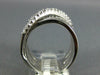 ESTATE WIDE .60CT DIAMOND 14KT WHITE GOLD MULTI ROW CRISS CROSS LOVE RING #1088