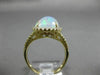 ESTATE LARGE 3.62CT DIAMOND & AAA AUSTRALIAN OPAL 14K YELLOW GOLD OVAL HALO RING