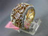 ESTATE LARGE GIA 5.11CT MULTI COLOR DIAMOND 18KT TWO TONE GOLD MULTI SHAPE RING
