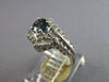 ESTATE 1.07CT DIAMOND & AAA SAPPHIRE 14KT WHITE GOLD 3D V SHAPE ENGAGEMENT RING