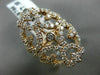 ESTATE LARGE 1.50CT DIAMOND 14KT ROSE GOLD 3D OPEN FILIGREE ETOILE COCKTAIL RING