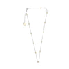 ESTATE .58CT FANCY YELLOW DIAMOND 18K TWO TONE GOLD DIAMOND BY THE YARD NECKLACE