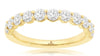 1.20CT DIAMOND 14KT YELLOW GOLD ROUND SHARE PRONG SEMI ETERNITY ANNIVERSARY RING